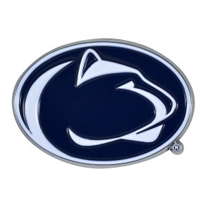 Penn State Athletic Logo 3D auto emblem in navy and white